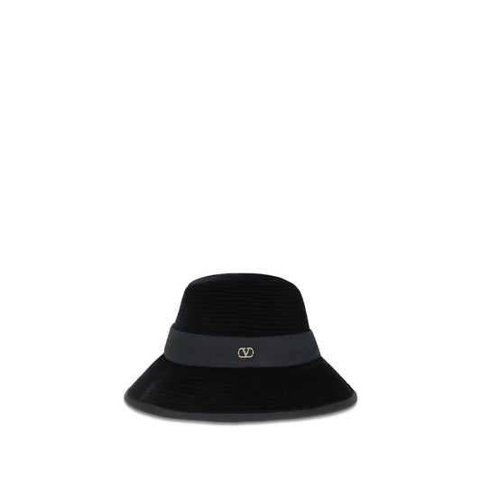 Valentino Garavani Schwarzer Baumwoll-Fedora
