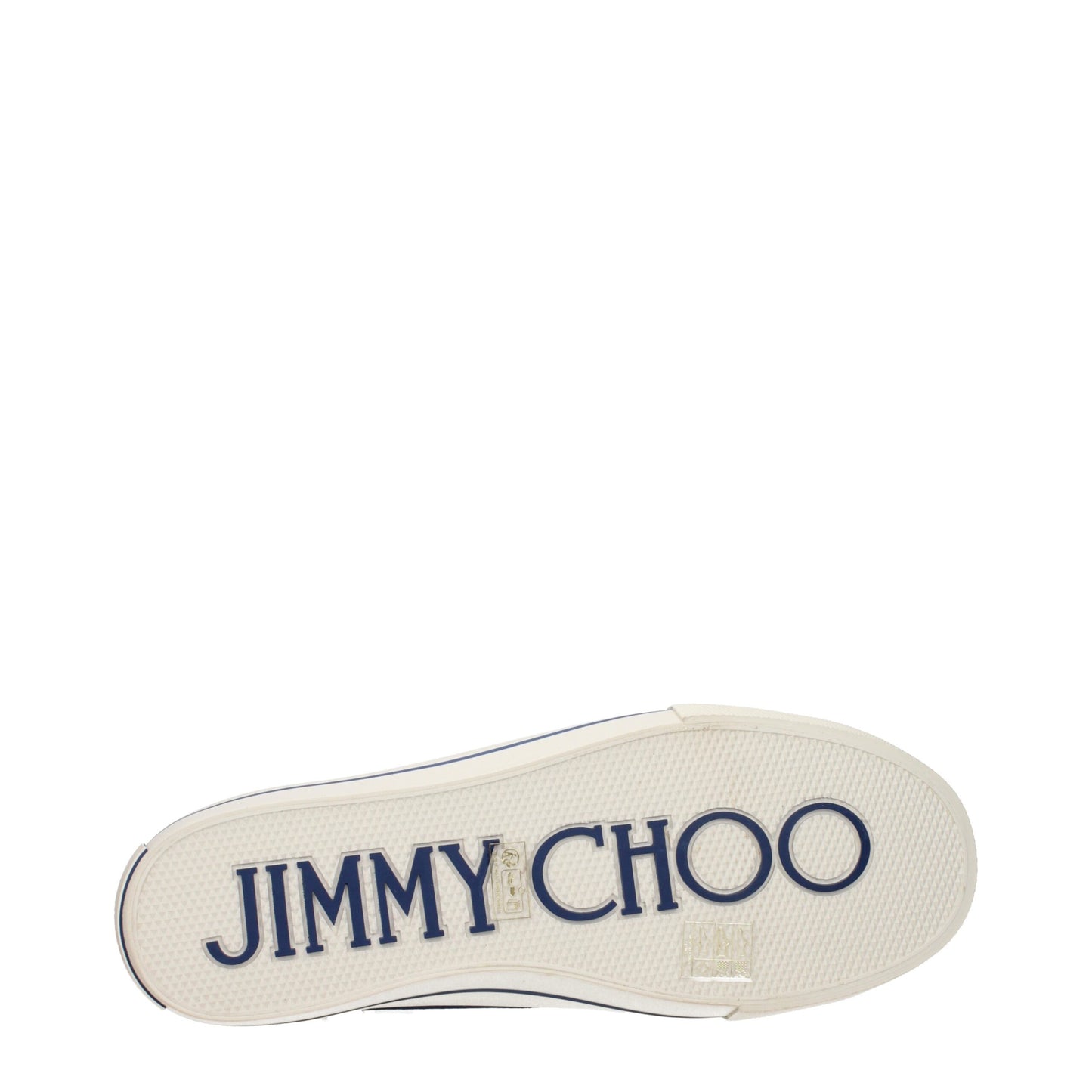 Jimmy Choo Blaue Stoff-Sneaker mit niedrigem Schaft