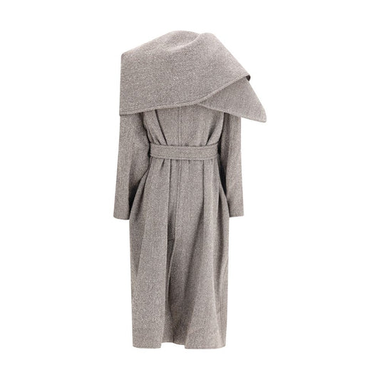 Ferragamo Brauner Wollmantel aus Fleece