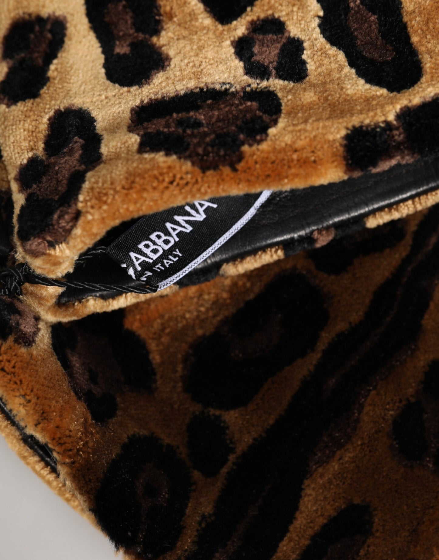 Dolce & Gabbana Braune und Schwarze Leoparden-Lederhandschuhe bis zum Ellbogen