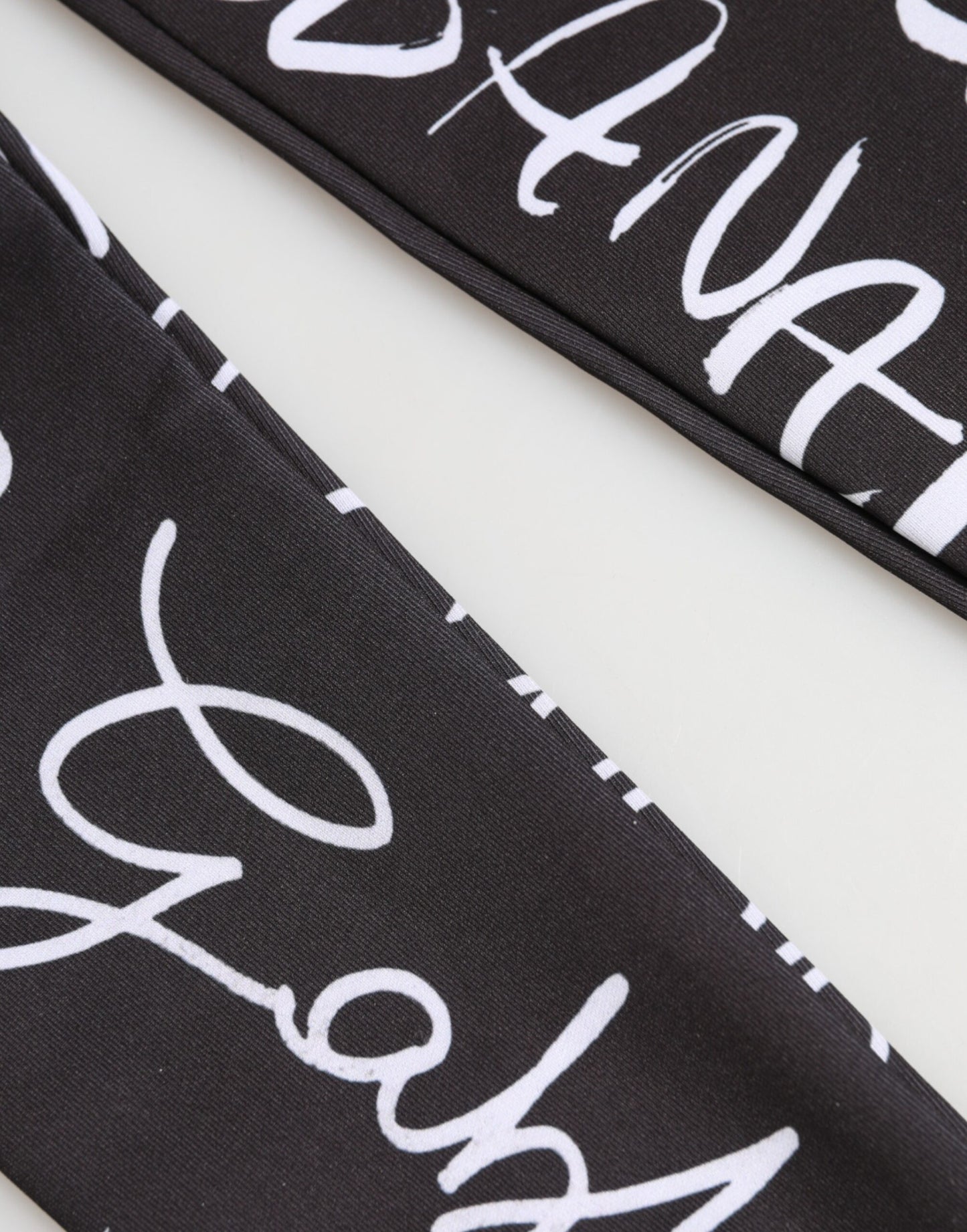 Dolce & Gabbana Schwarze und Weiße DG-Logo-Ellbogenhandschuhe