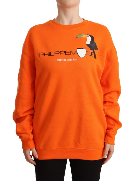 Philippe Model Pullover mit langen Ärmeln und orangefarbenem Print