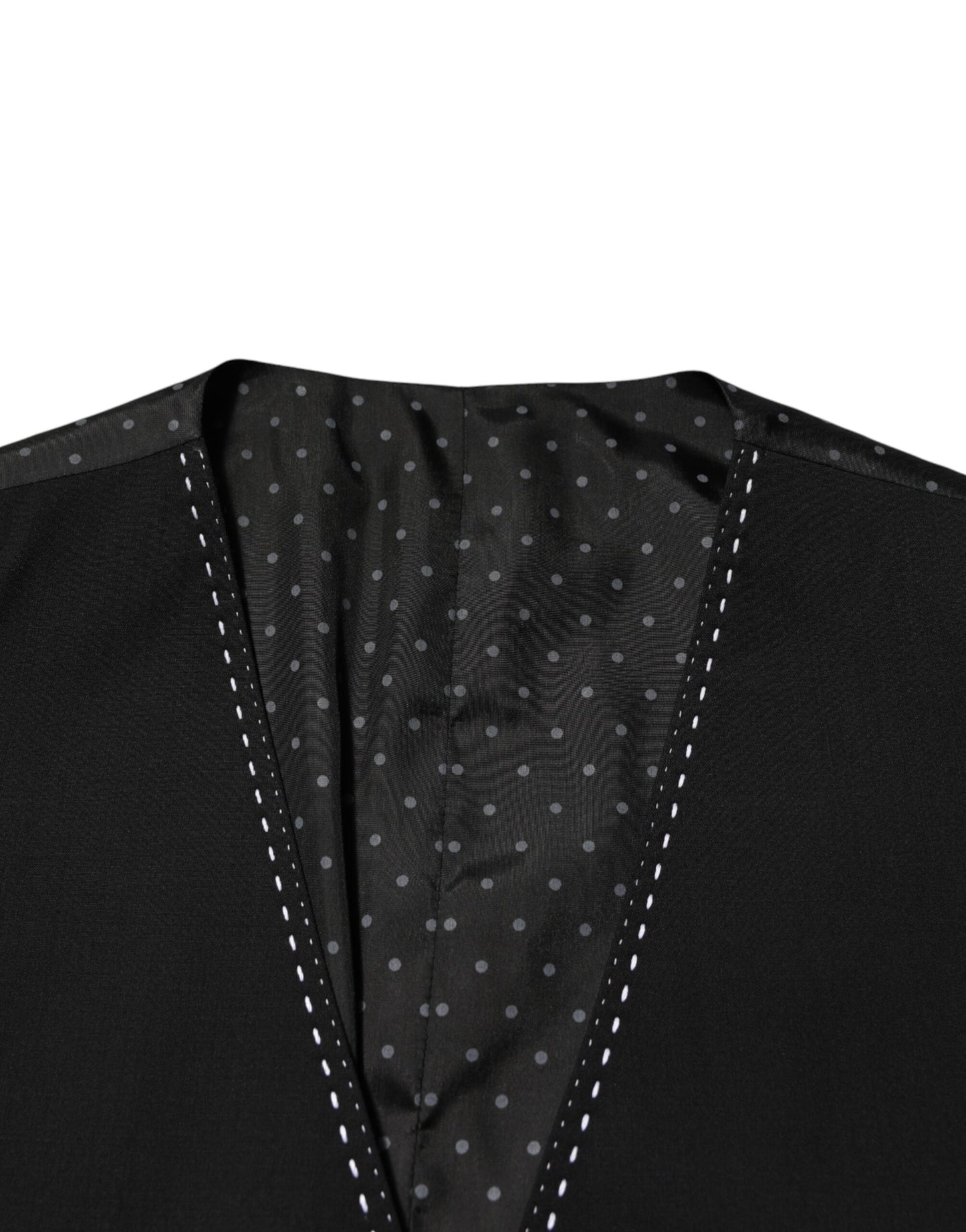 Dolce & Gabbana Schwarze Wollweste für Herren, formell