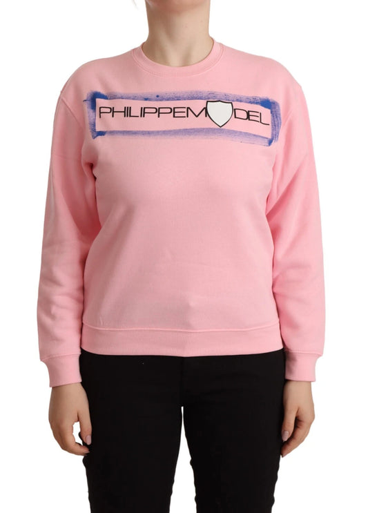 Philippe Model Rosa Pullover mit langem Arm und Print