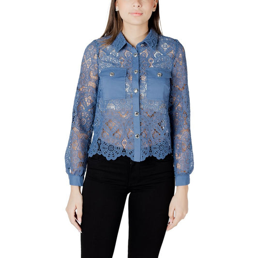 Morgan De Toi Blaue Polyester-Bluse