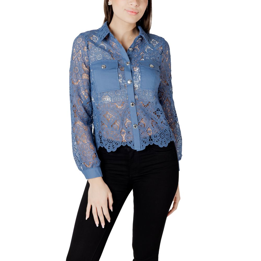 Morgan De Toi Blaue Polyester-Bluse