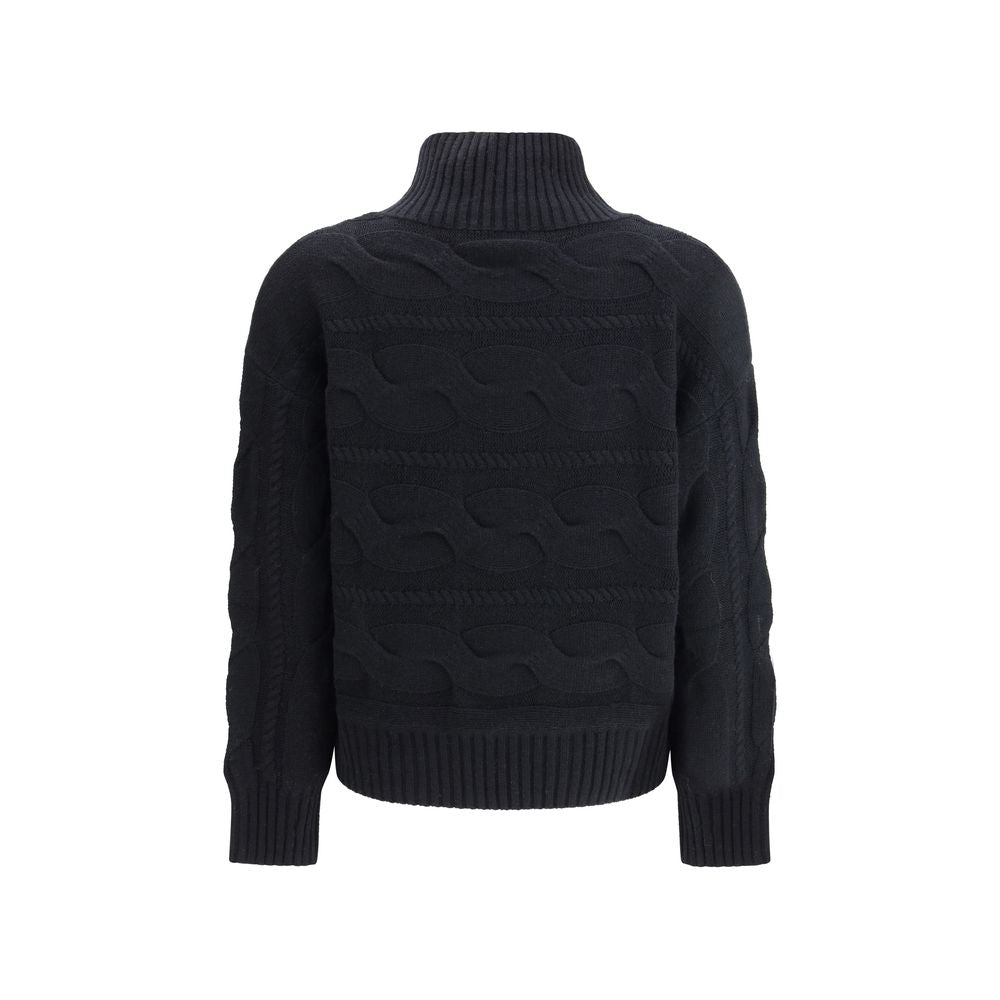 Max Mara Schwarzer Woll-Sweatshirt