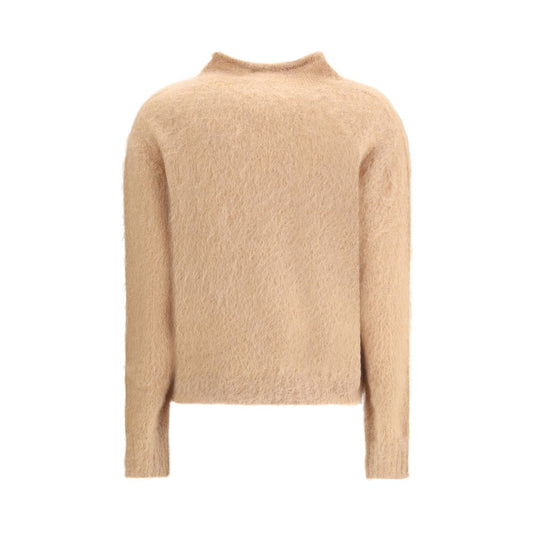Max Mara Brauner Polyamid-Rollkragenpullover