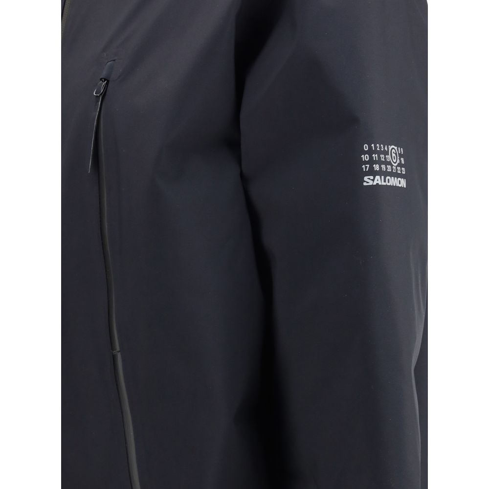 MM6 Schwarze Polyester-Parka