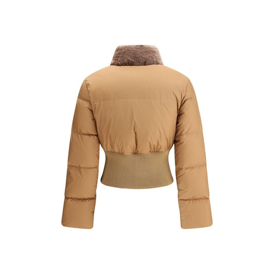 Fendi Braune Polyester-Langjacke