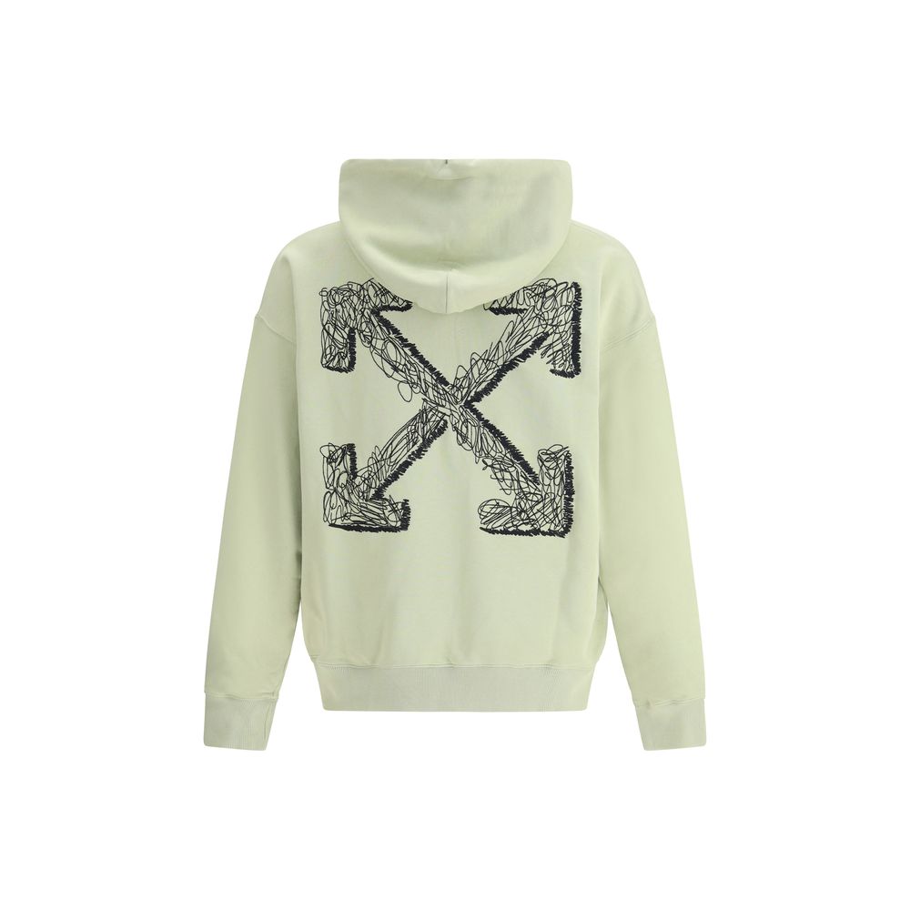 Off-White Grüner Baumwoll-Sweatshirt