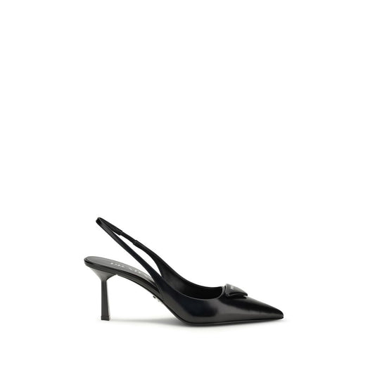 Prada Schwarze Kalbsleder Bos Taurus High Heels