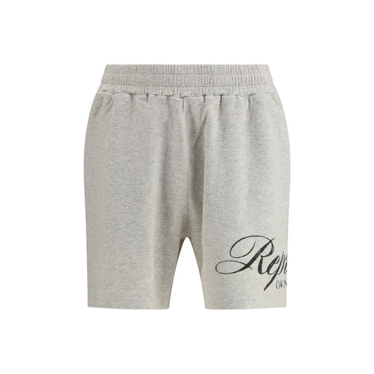 Represent Beige-weiße Baumwoll-Bermuda-Shorts