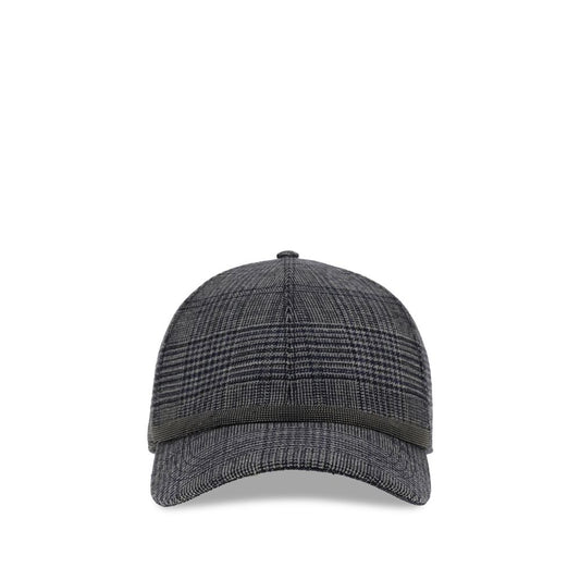 Brunello Cucinelli Graue Fleece-Wollmütze (Baseball-Cap)