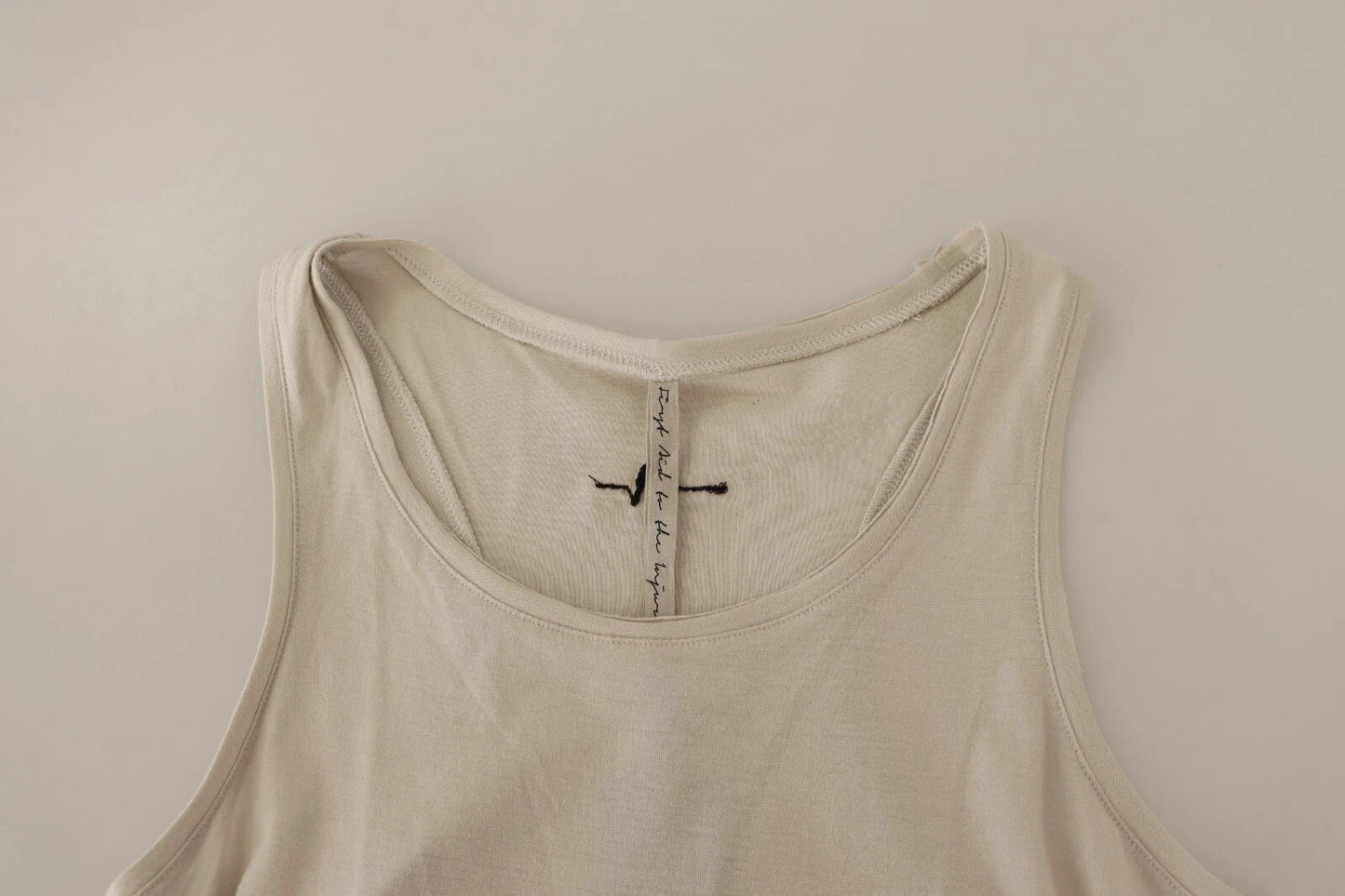 Max Mara Hellgraues ärmelloses Tank Top mit Racerback aus 100 % Baumwolle