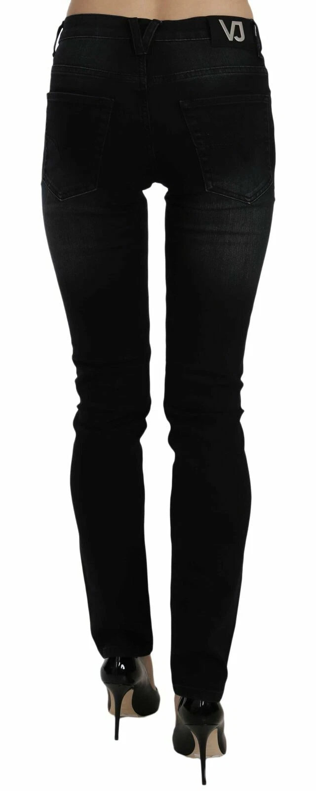 Versace Jeans Couture Dunkle Schwarze Dora Slim-Fit-Jeans
