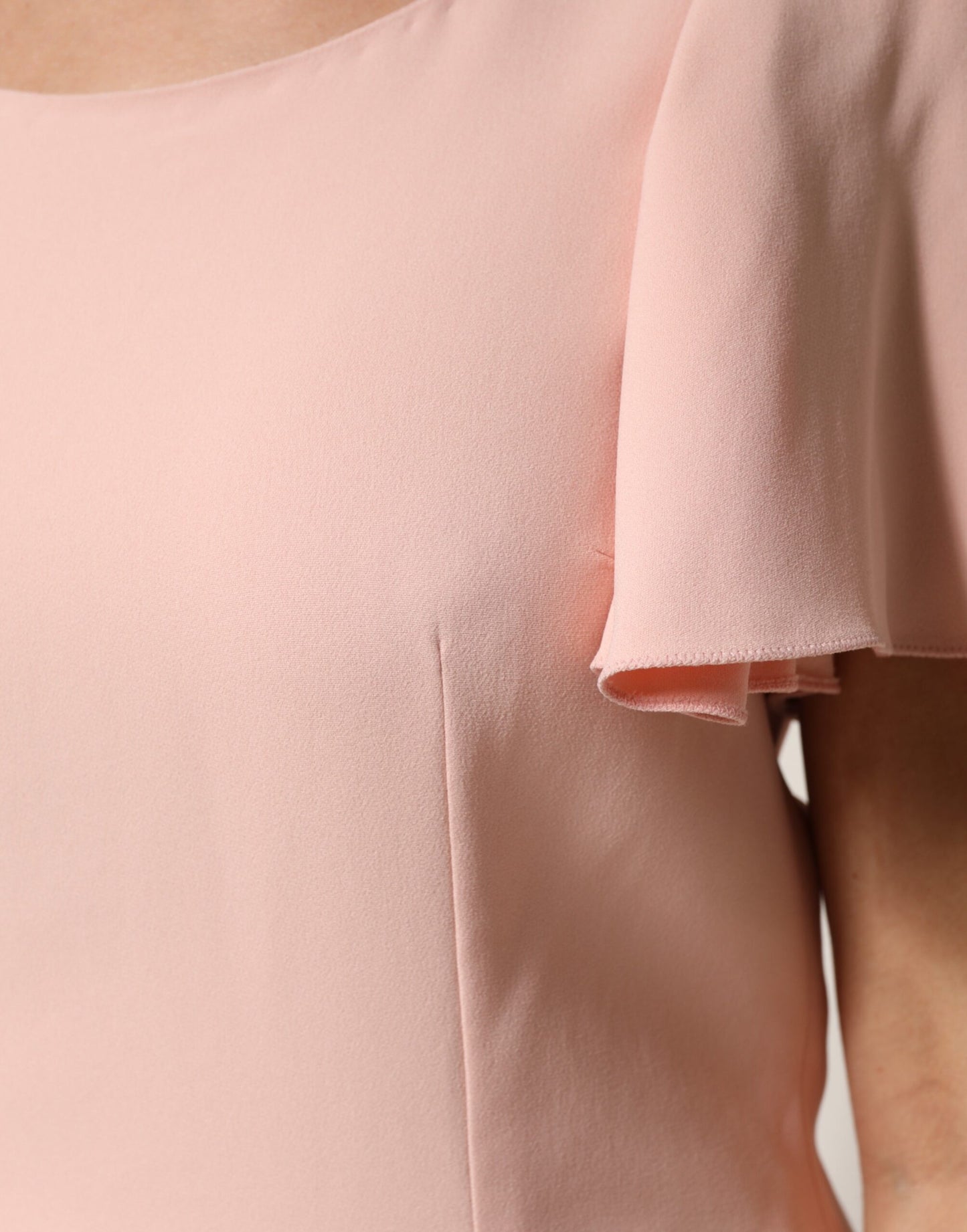 Dolce & Gabbana Rosa Bluse mit Rundhalsausschnitt und kurzen Ärmeln