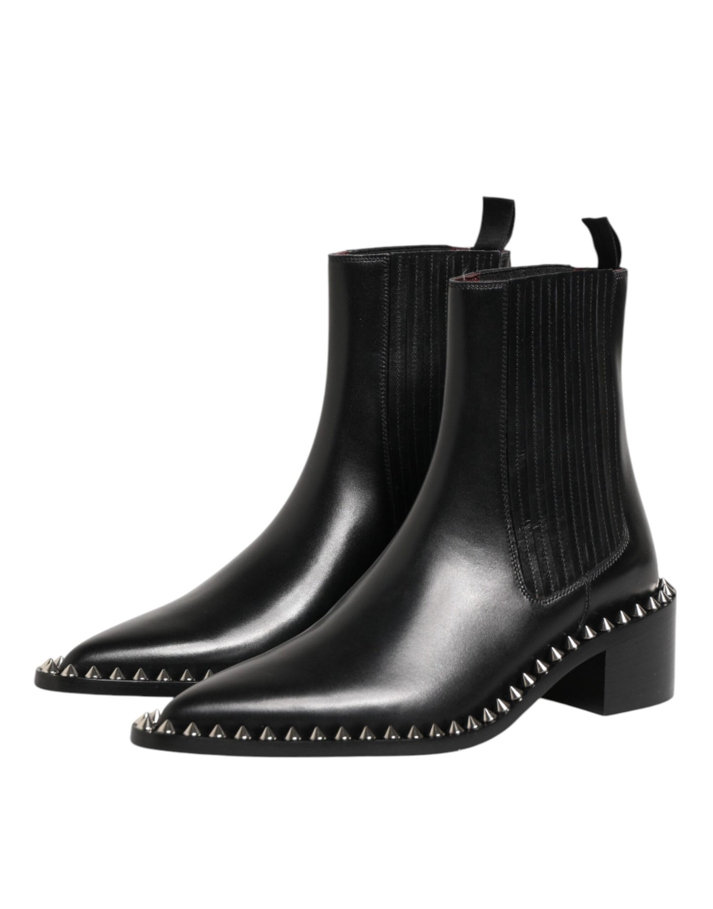 Dolce & Gabbana Schwarze, mit Nieten besetzte Chelsea-Stiefeletten