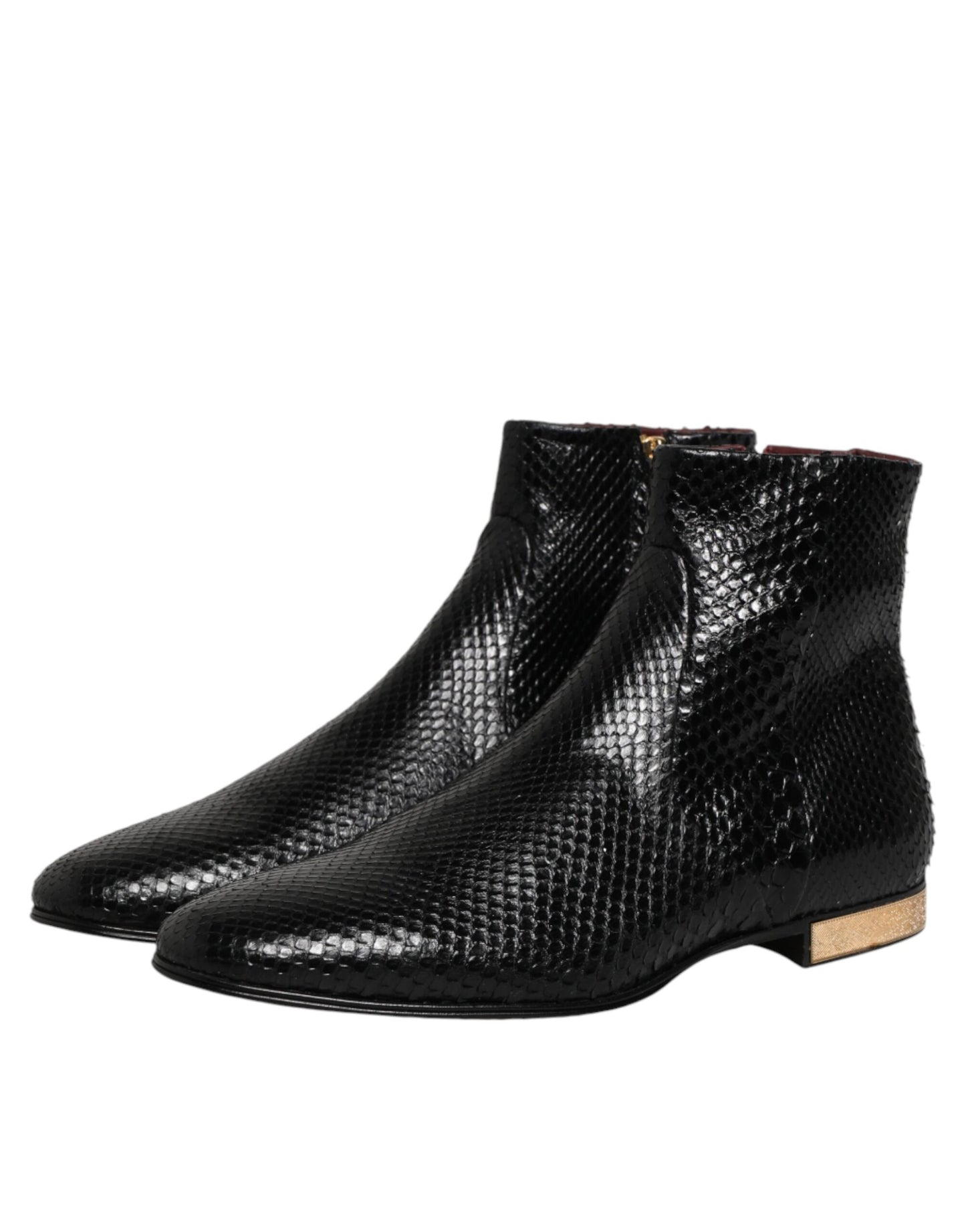 Dolce & Gabbana Schwarze Leder-Chelsea-Stiefeletten