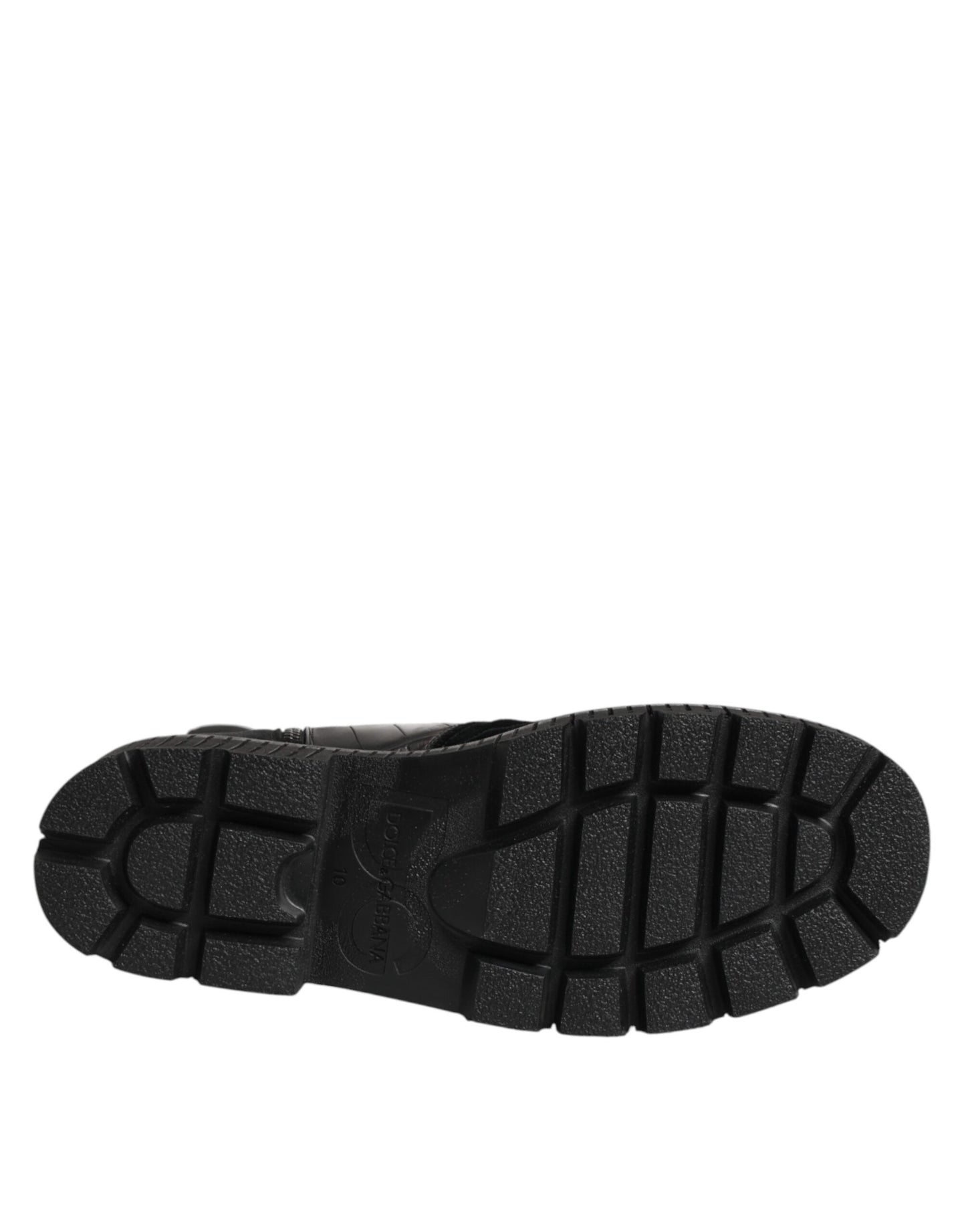 Dolce & Gabbana Schwarzer Patchwork-Leder-Halbstiefel