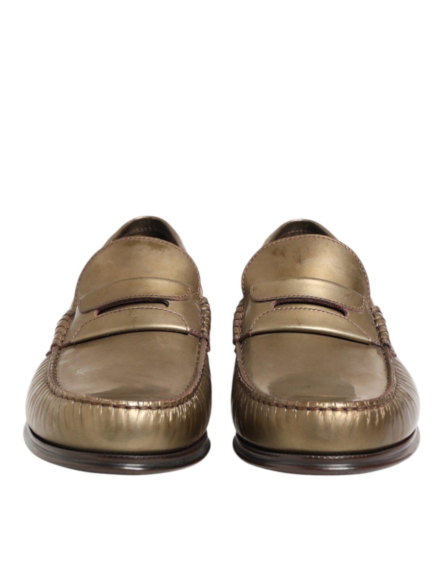 Dolce & Gabbana Goldene Leder-Loafer für Herren