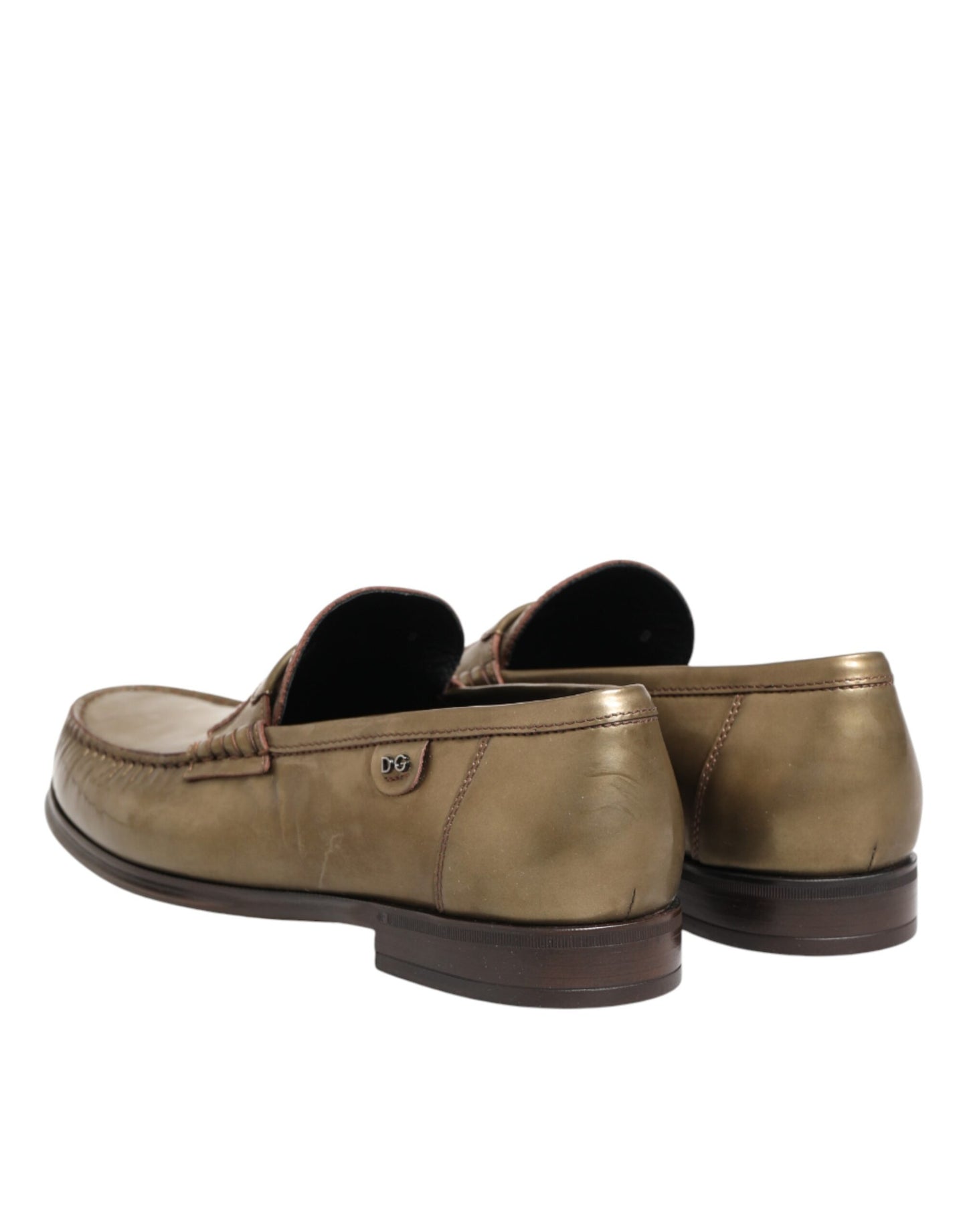 Dolce & Gabbana Goldene Leder-Loafer für Herren