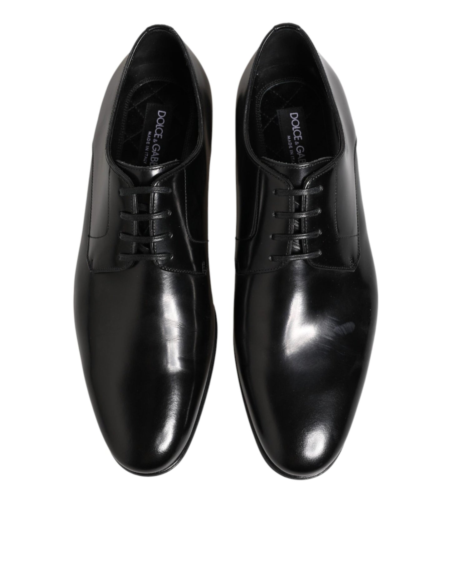Dolce & Gabbana Schwarze Derby-Schuhe aus Kalbsleder für Herren