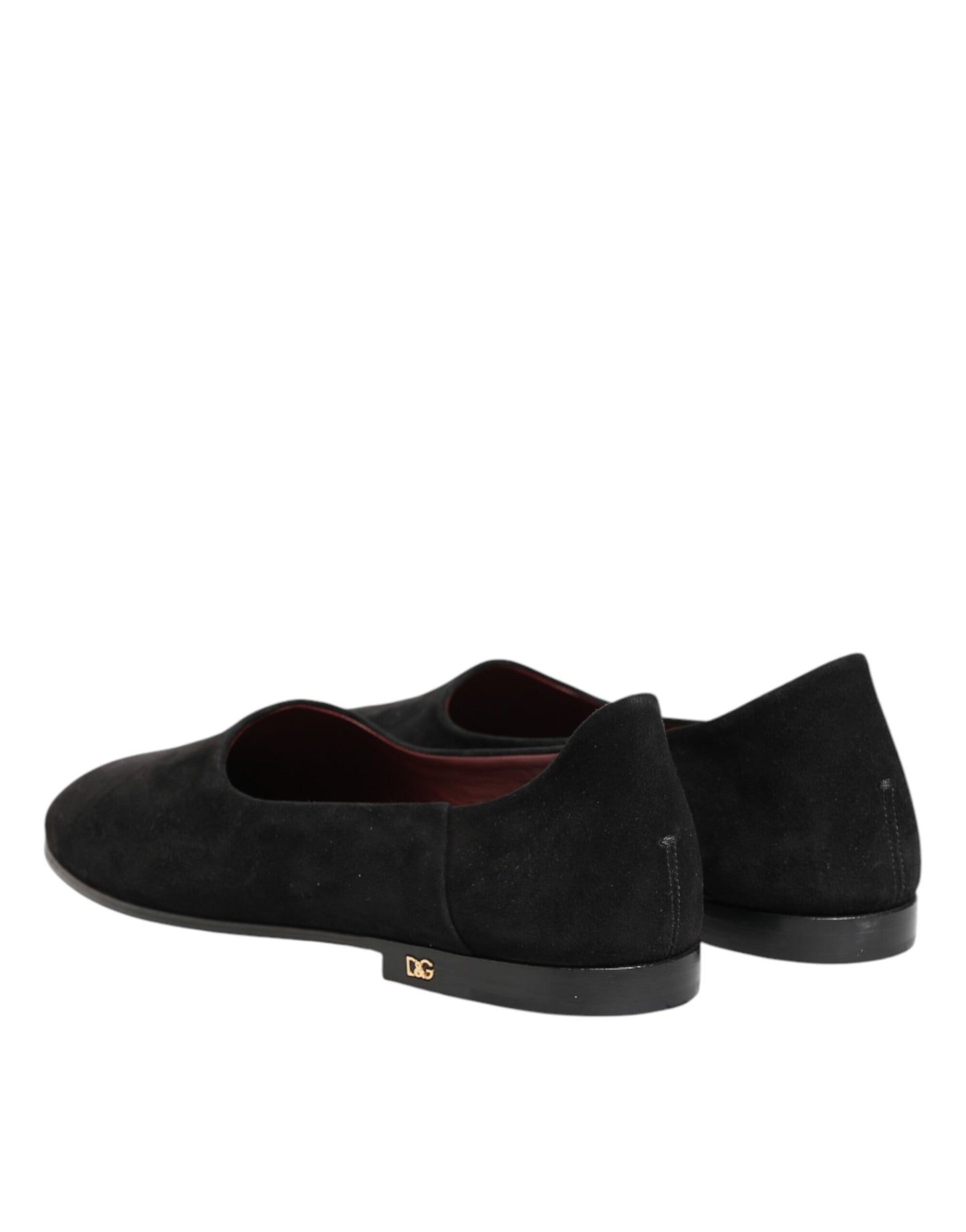 Dolce & Gabbana Schwarze Wildleder-Loafer zum Hineinschlüpfen