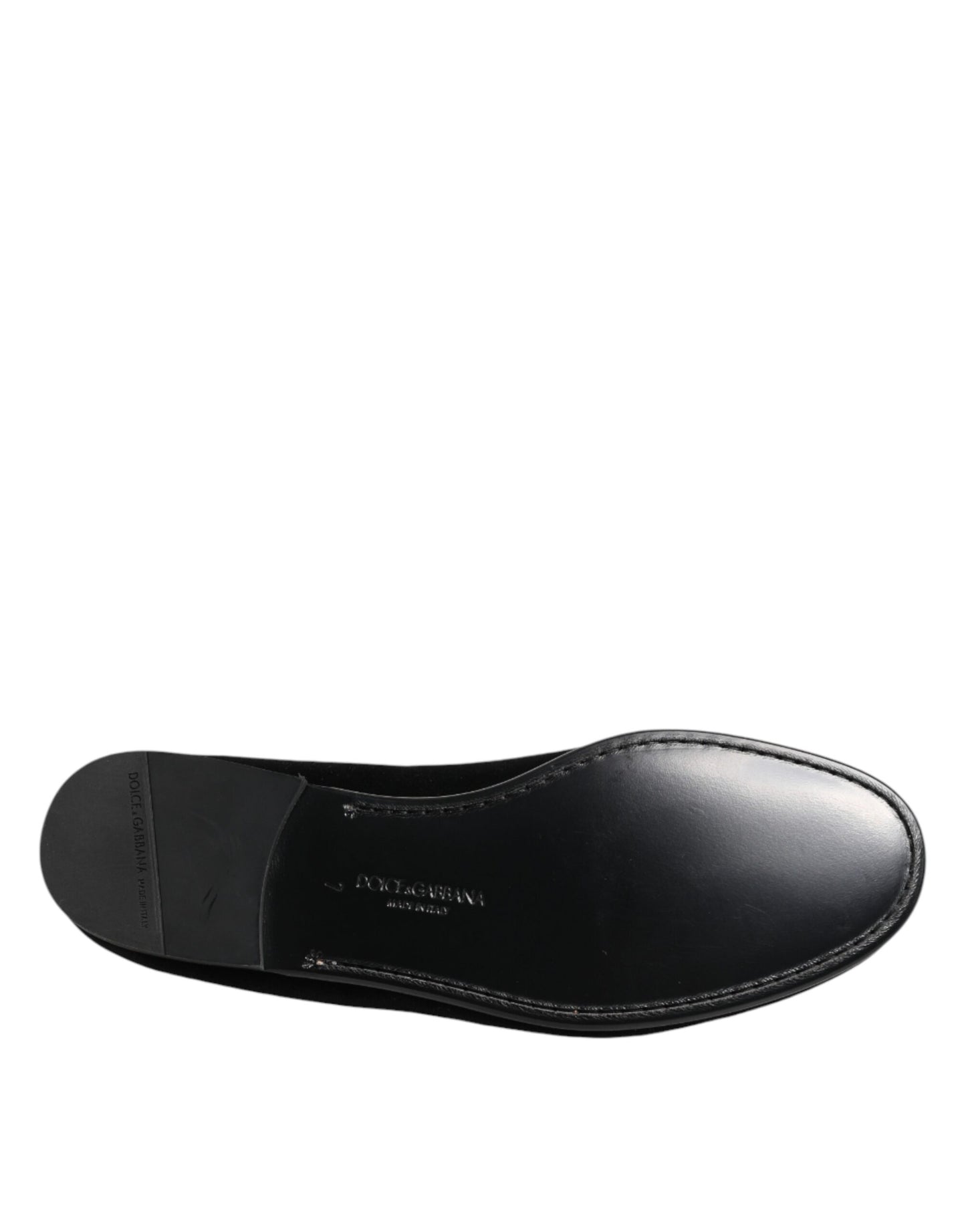Dolce & Gabbana Schwarze Wildleder-Loafer zum Hineinschlüpfen