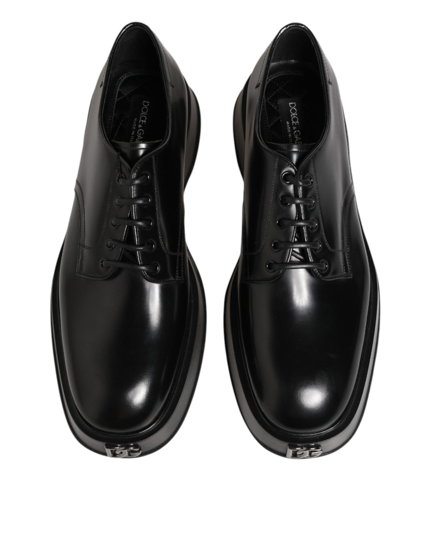 Dolce & Gabbana Schwarze Derby-Schuhe aus Kalbsleder für Herren