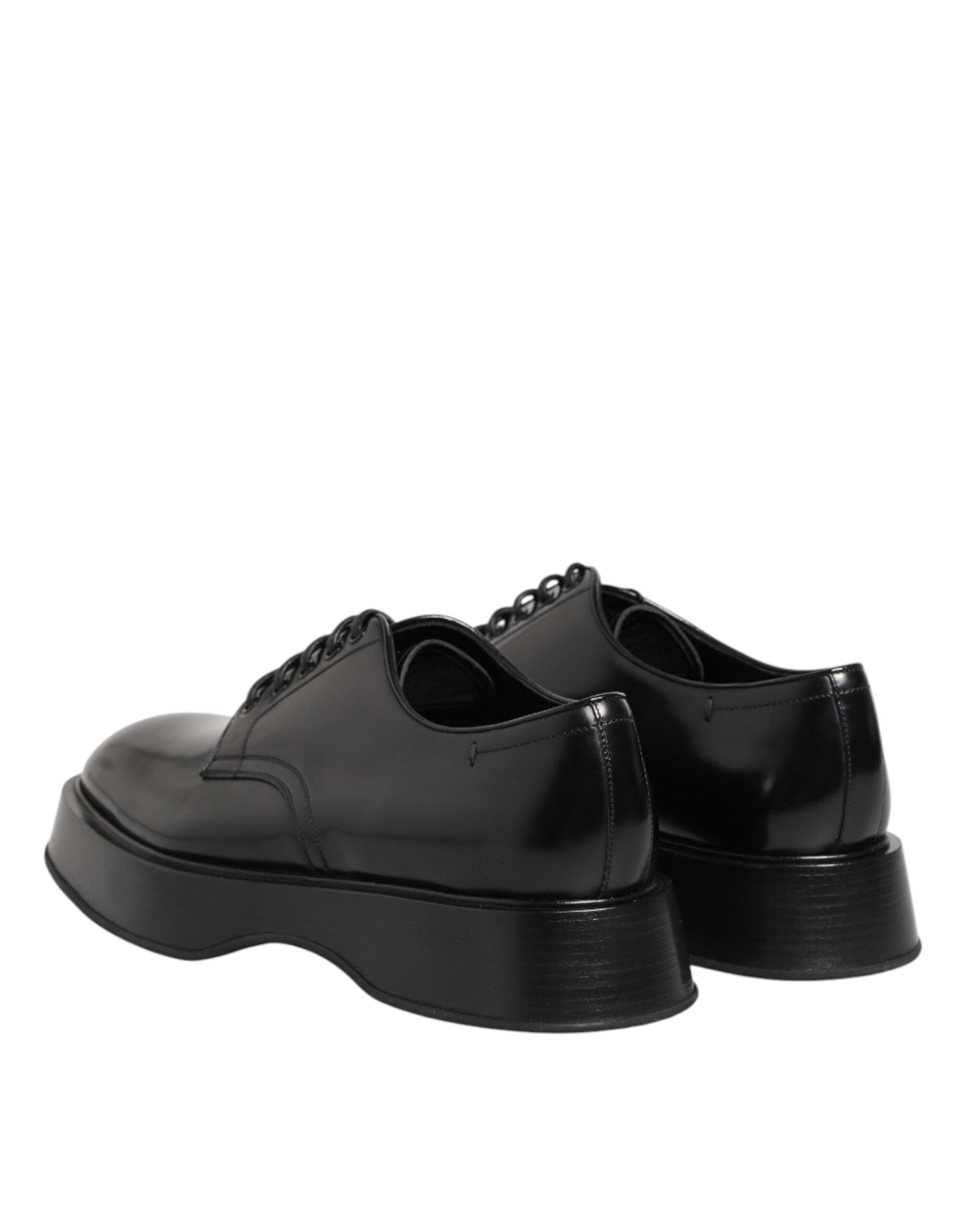 Dolce & Gabbana Schwarze Derby-Schuhe aus Kalbsleder für Herren