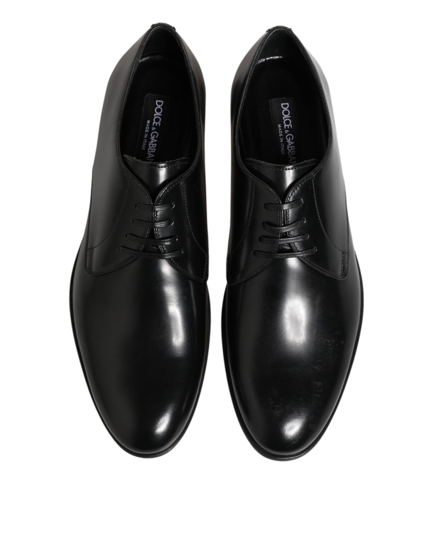 Dolce & Gabbana Schwarze Derby-Schnürschuhe aus Kalbsleder