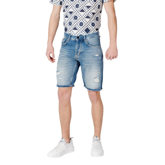 Antony Morato Blaue Baumwoll-Bermuda-Shorts