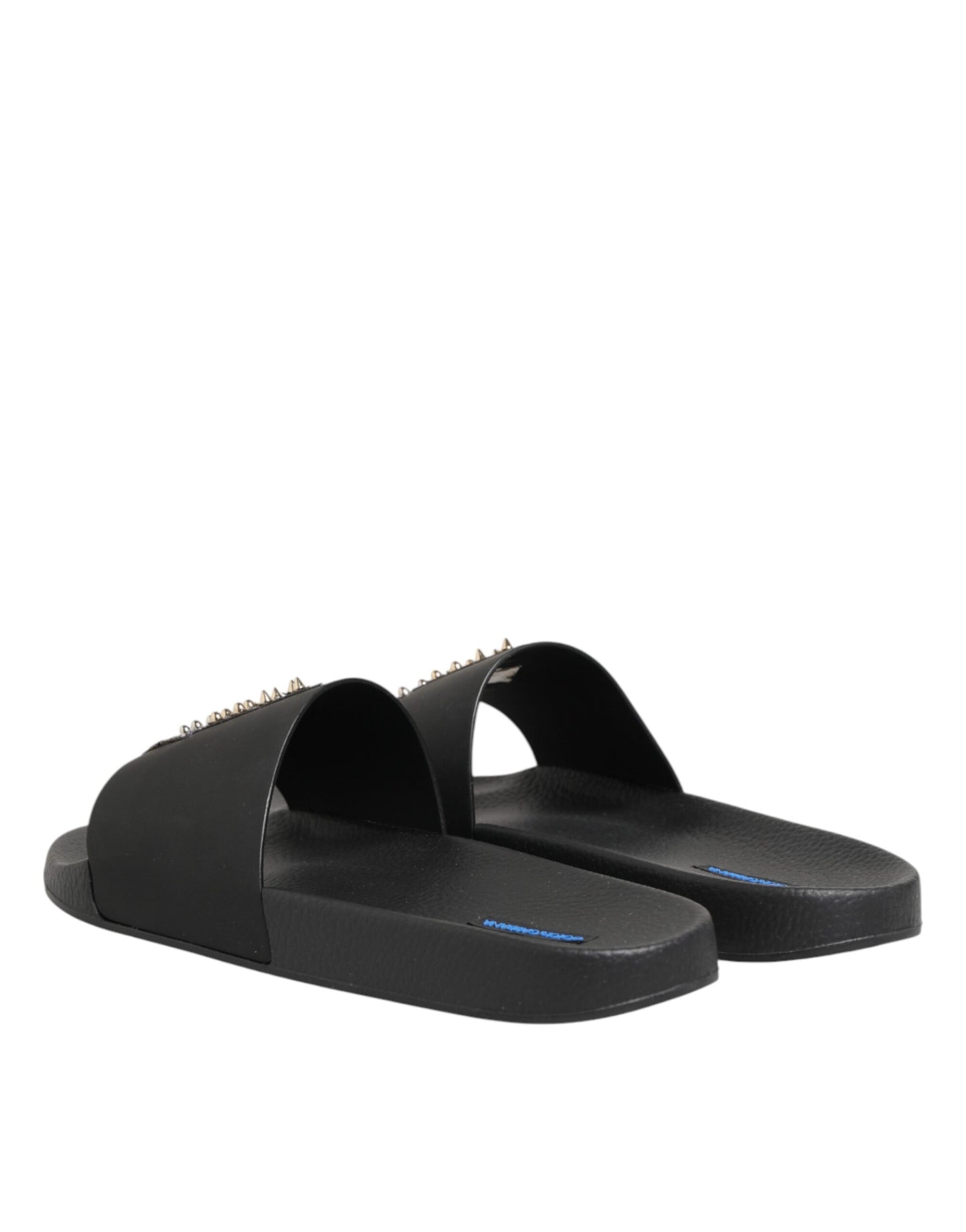 Dolce & Gabbana Schwarze Ledersandalen mit Riemen für den Strand