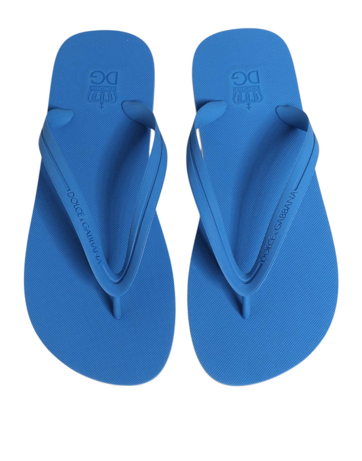 Dolce & Gabbana Blaue und Weiße Logo-Strandschuhe