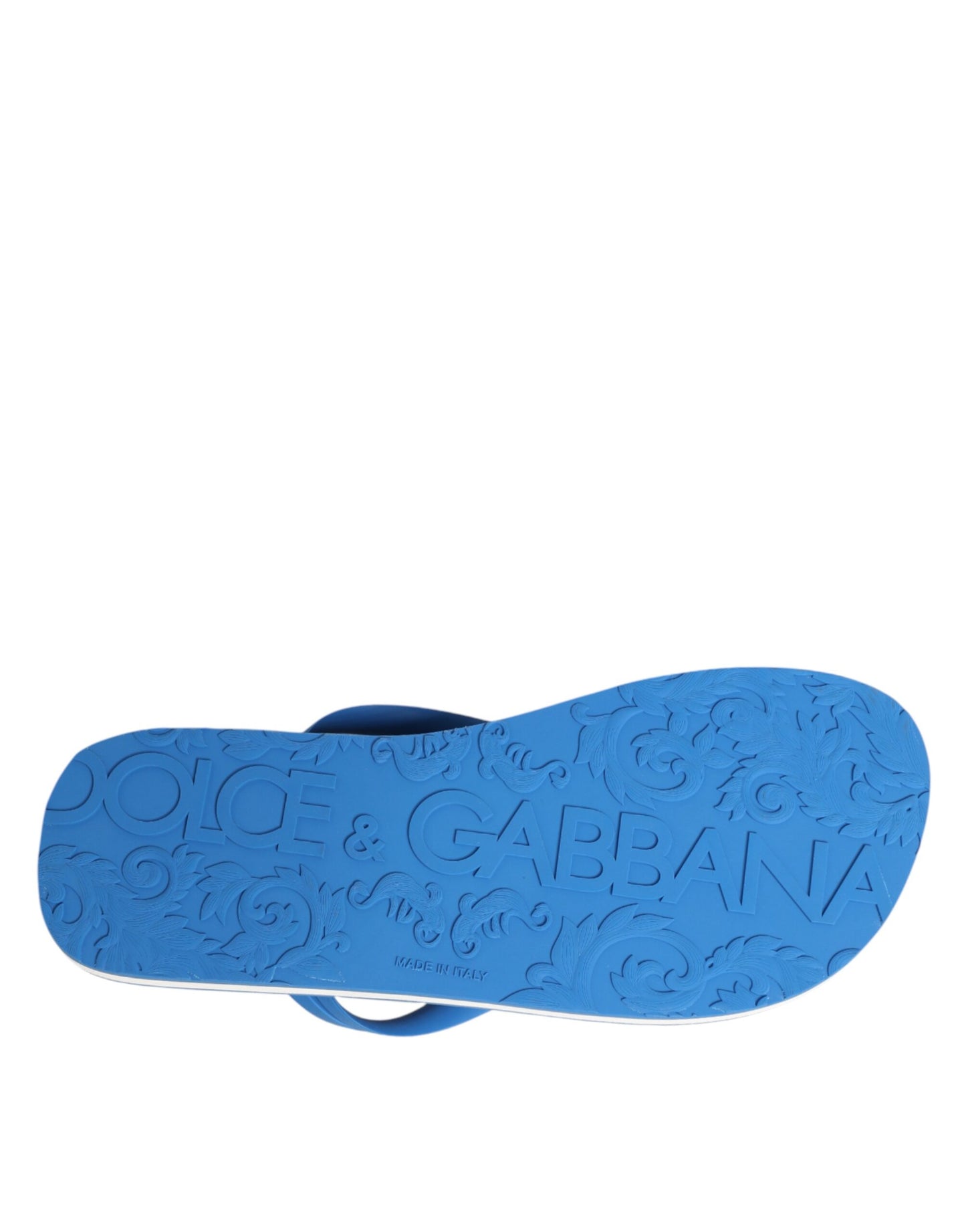 Dolce & Gabbana Blaue und Weiße Logo-Strandschuhe