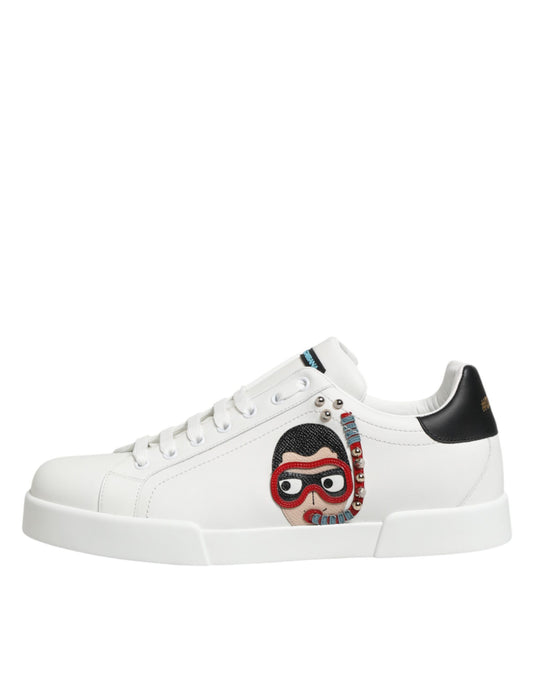 Dolce & Gabbana Weiße Leder-Sneaker #DGFAMILY für Herren