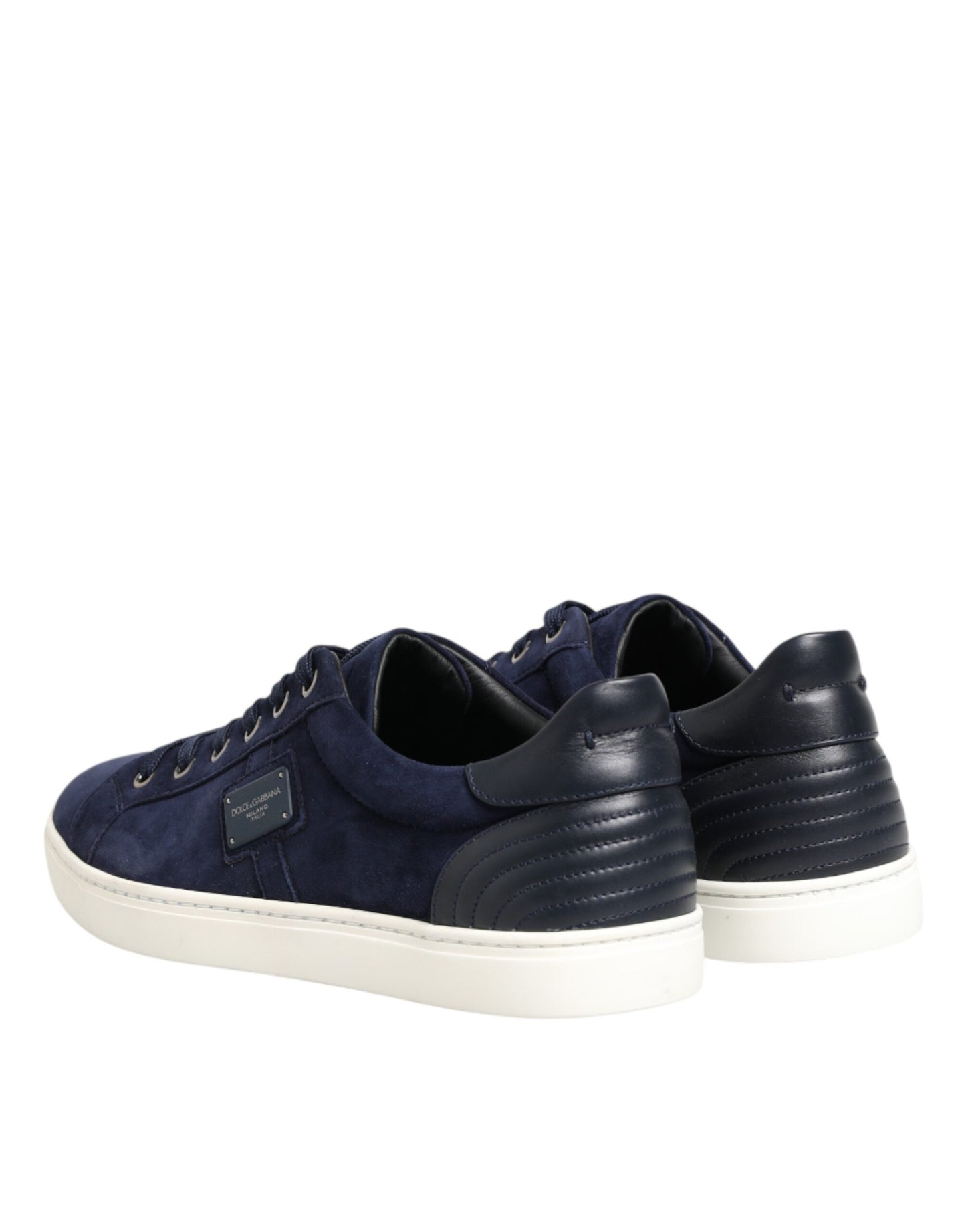 Dolce & Gabbana Blaue Wildleder-Sneaker aus Leder
