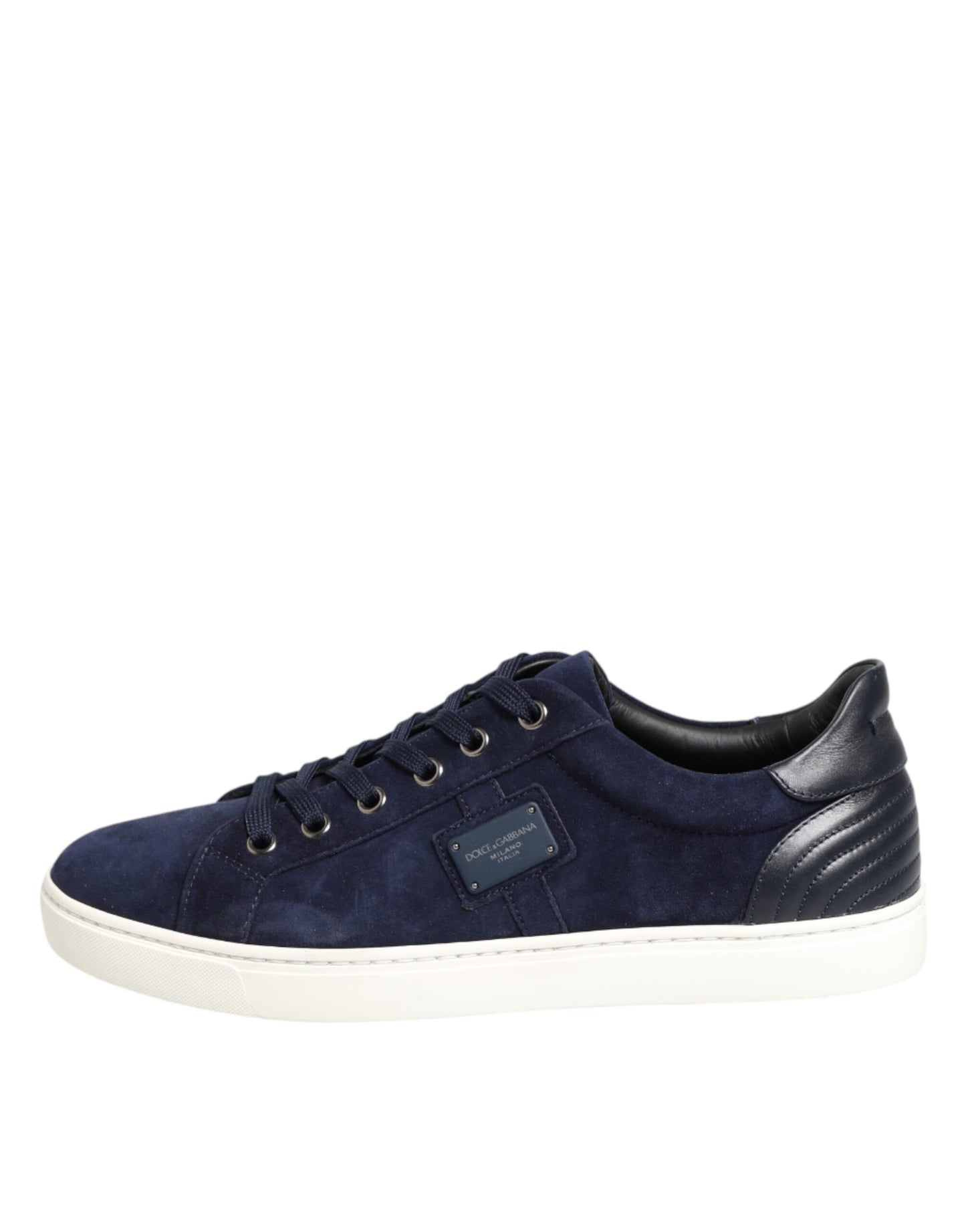 Dolce & Gabbana Blaue Wildleder-Sneaker aus Leder