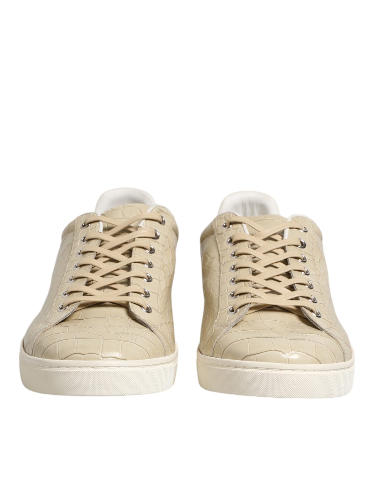 Dolce & Gabbana Beige London Leder-Sneakers