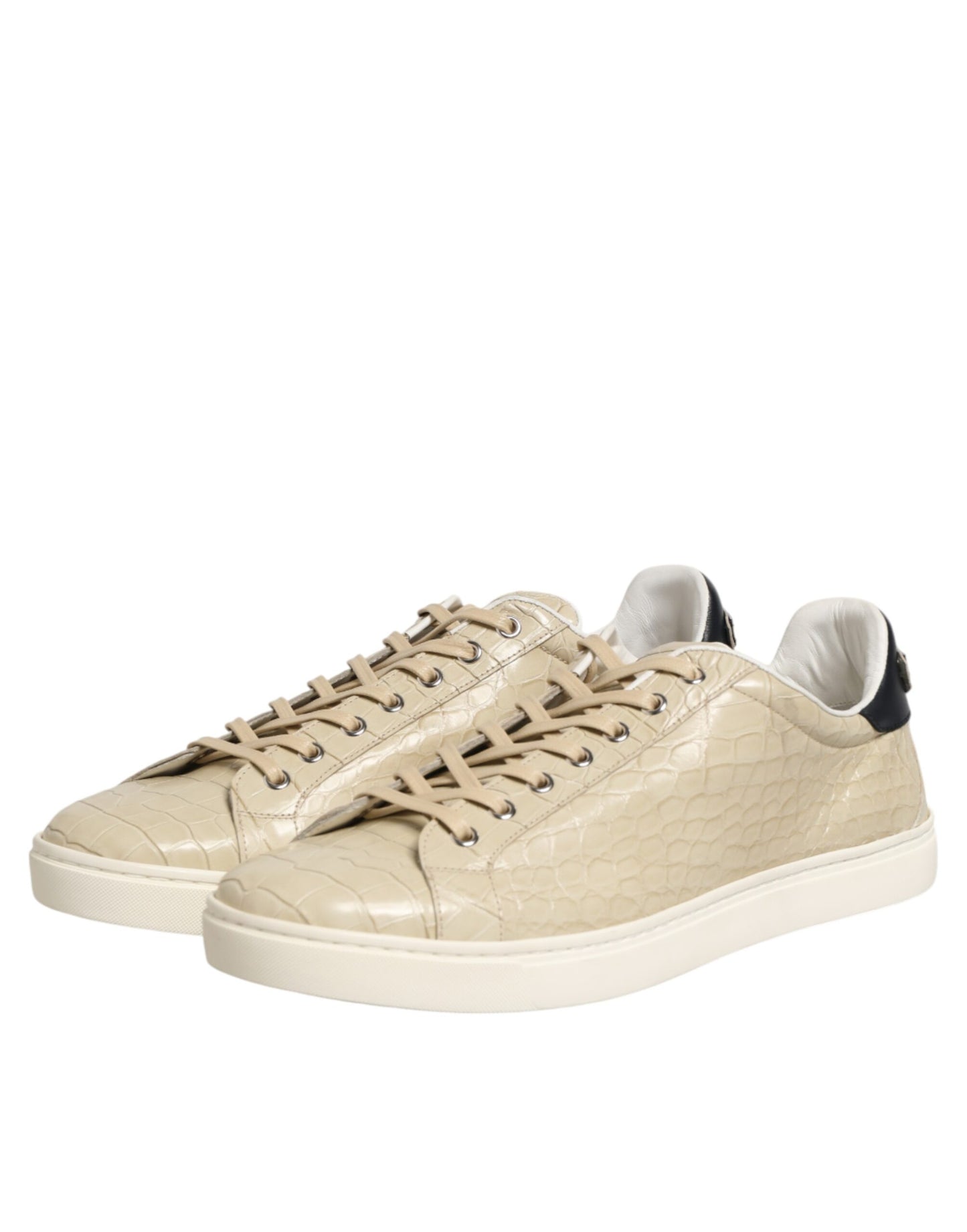 Dolce & Gabbana Beige London Leder-Sneakers