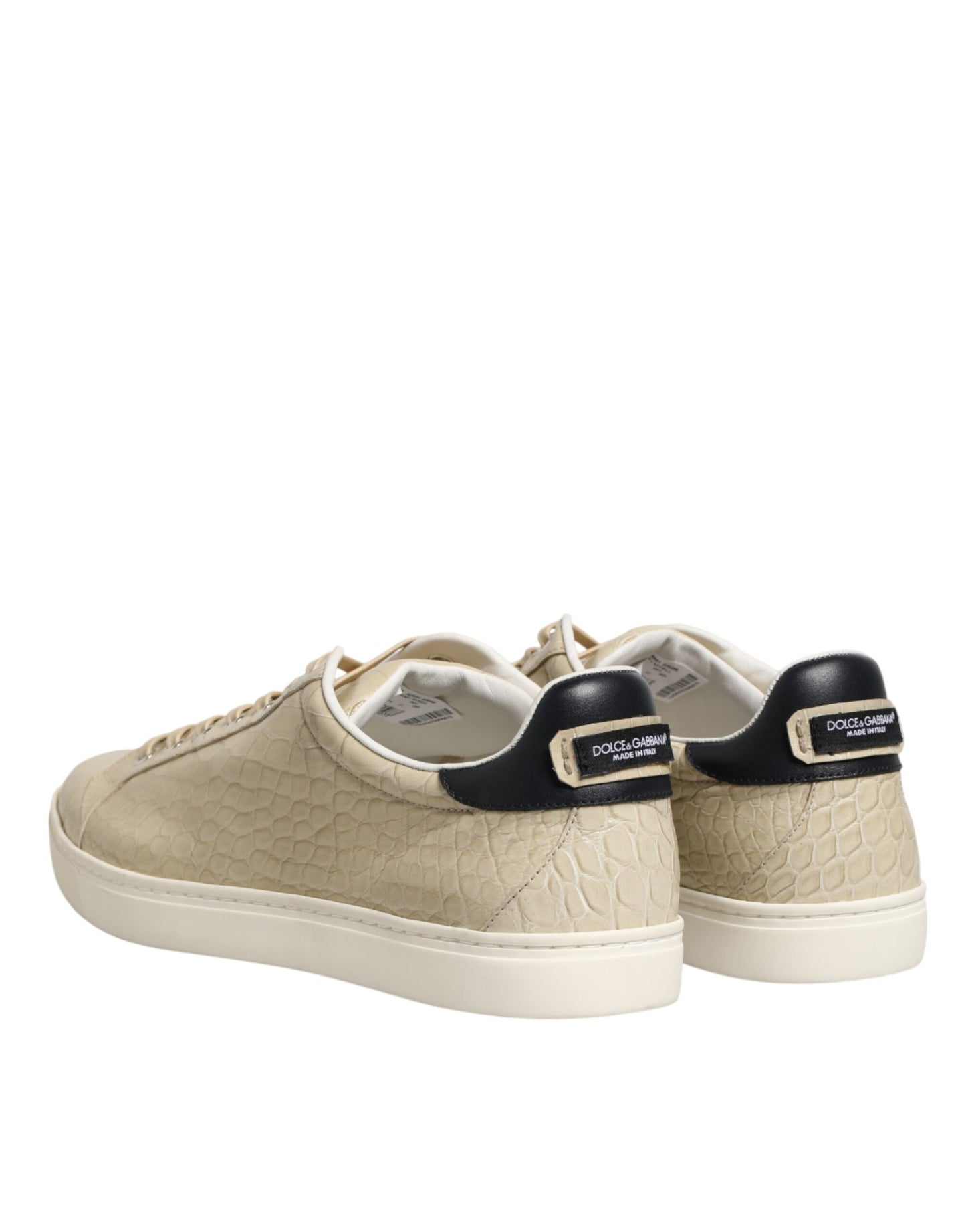 Dolce & Gabbana Beige London Leder-Sneakers