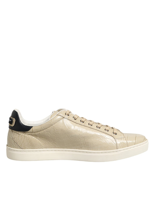 Dolce & Gabbana Beige London Leder-Sneakers