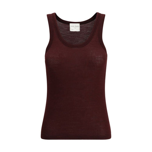 Forte_Forte Braunes Woll-Fleece-Top