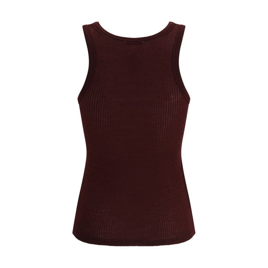 Forte_Forte Braunes Woll-Fleece-Top