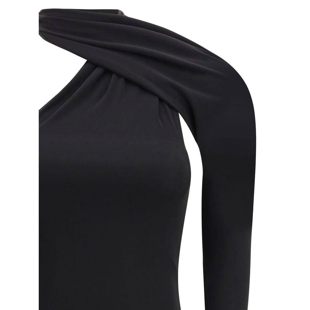 Courrèges Schwarzes Viskose-Cocktailkleid