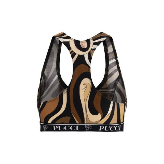 Emilio Pucci Buntes Polyamid-Sport-BH-Top