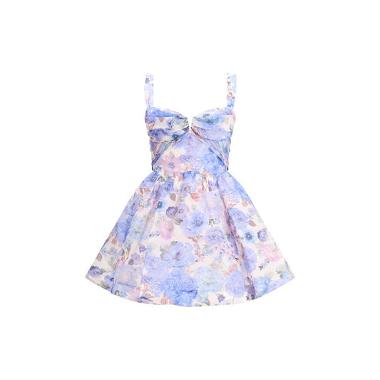 Zimmermann Leinen-Kleid mit Organza-Mix