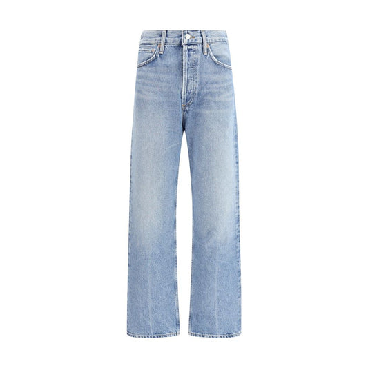 Agolde Hellblaue Baumwolljeans mit Relaxed Fit
