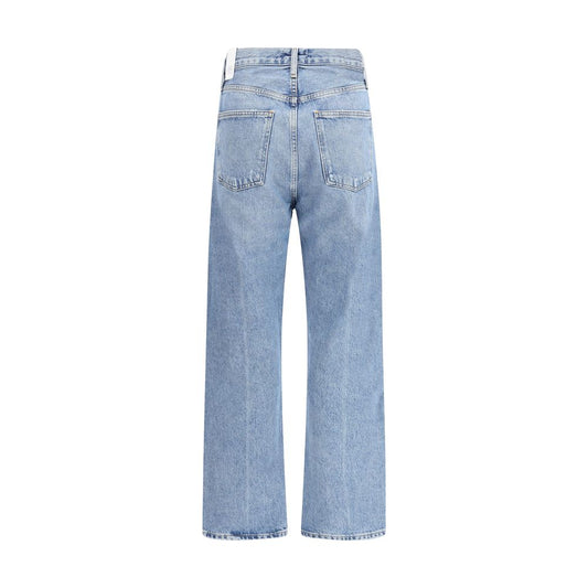 Agolde Hellblaue Baumwolljeans mit Relaxed Fit